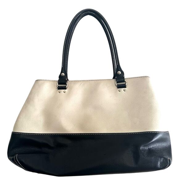 Kate Spade Berkeley Lane Quinn Tote Colorblock Black and White - Picture 3 of 15